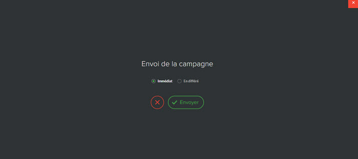 Envoyer la campagne emailing