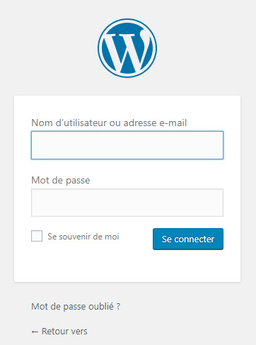 interface de connexion